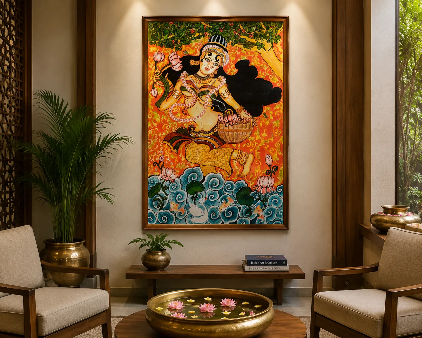 Gangé – Kerala Mural – Acrylic on Canvas