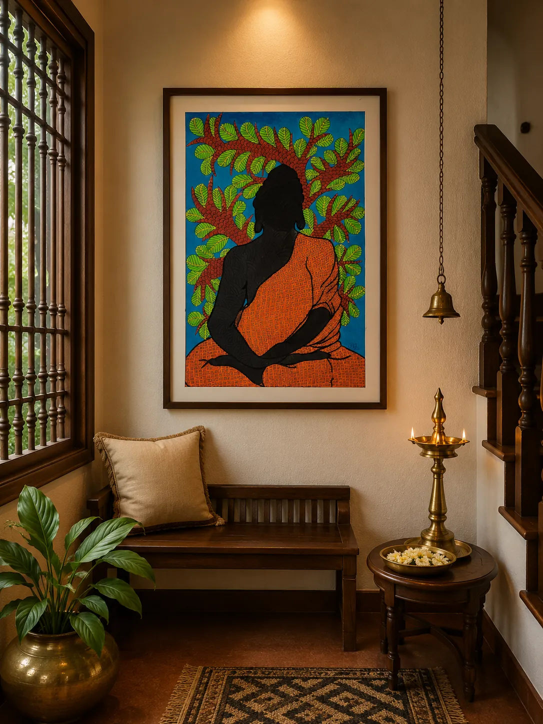 Saranam – Gond – Acrylic on Canvas