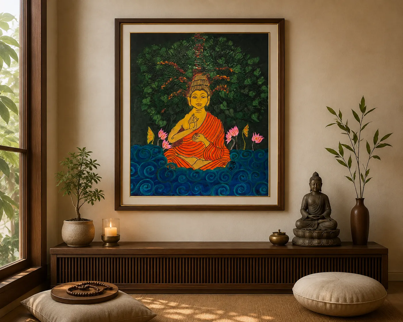 Bodhi Buddha – Mixed – Acrylic on Canvas