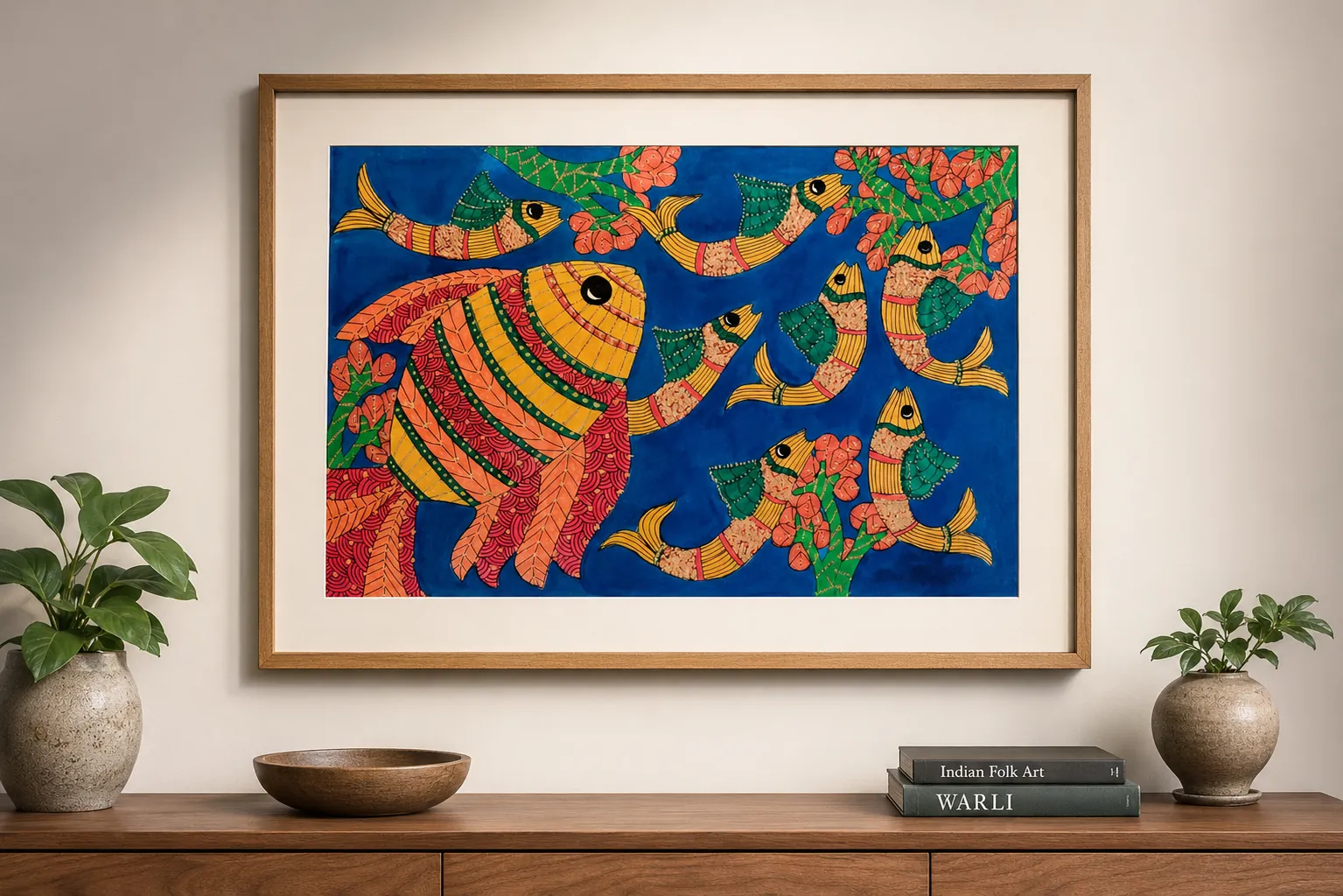 Neerav – Gond – Acrylic and Pen on Recycled Paper