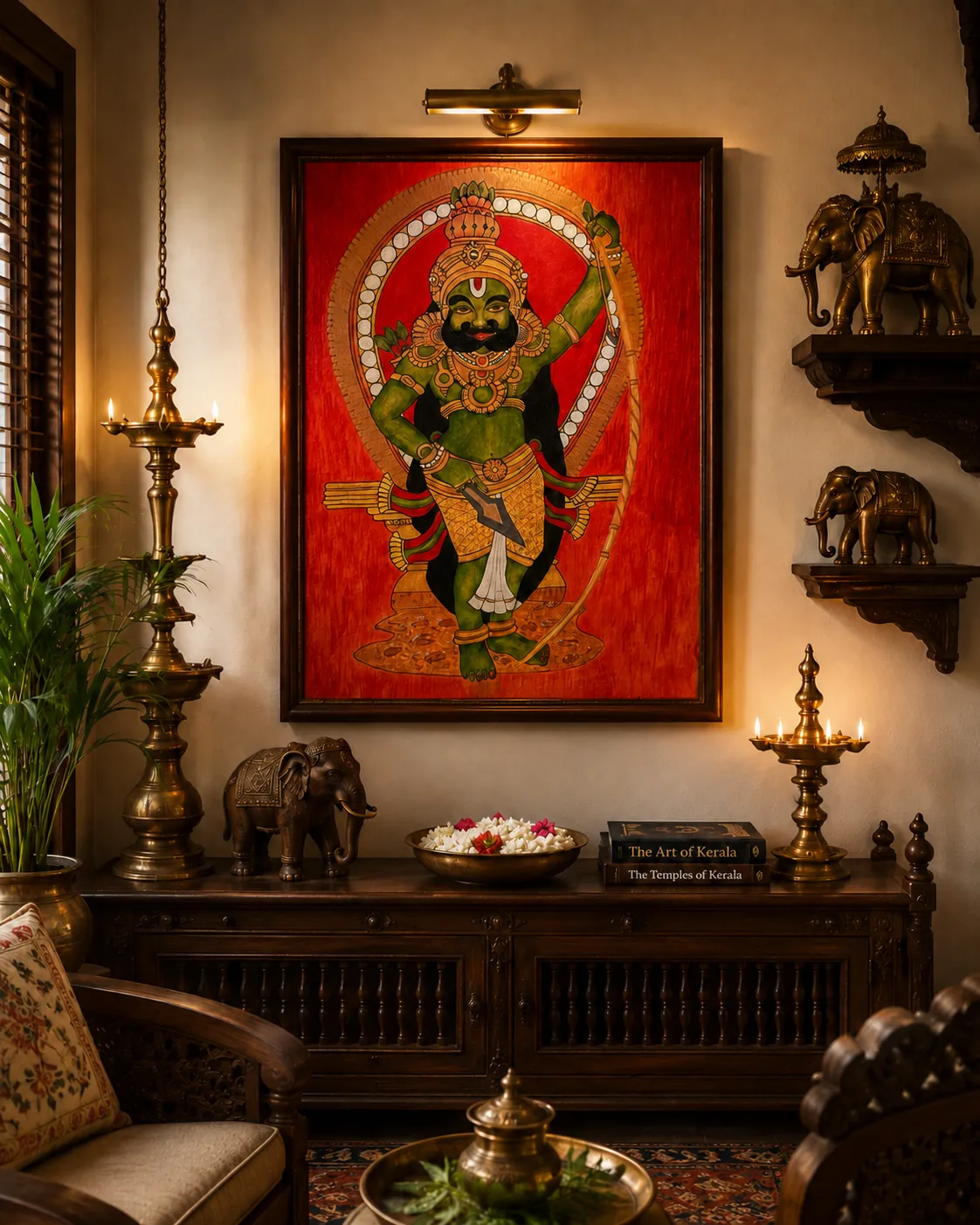 Vettakkorumakkam – Kerala Mural – Acrylic on Canvas