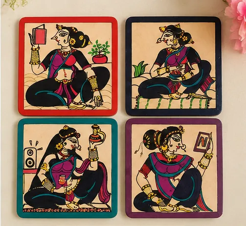Custom Identity Decor – Pattachitra Inspired – Acrylic on Wood