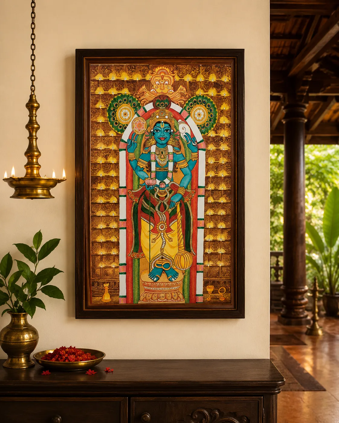 Guruvayurappan – Kerala Mural – Acrylic on Canvas