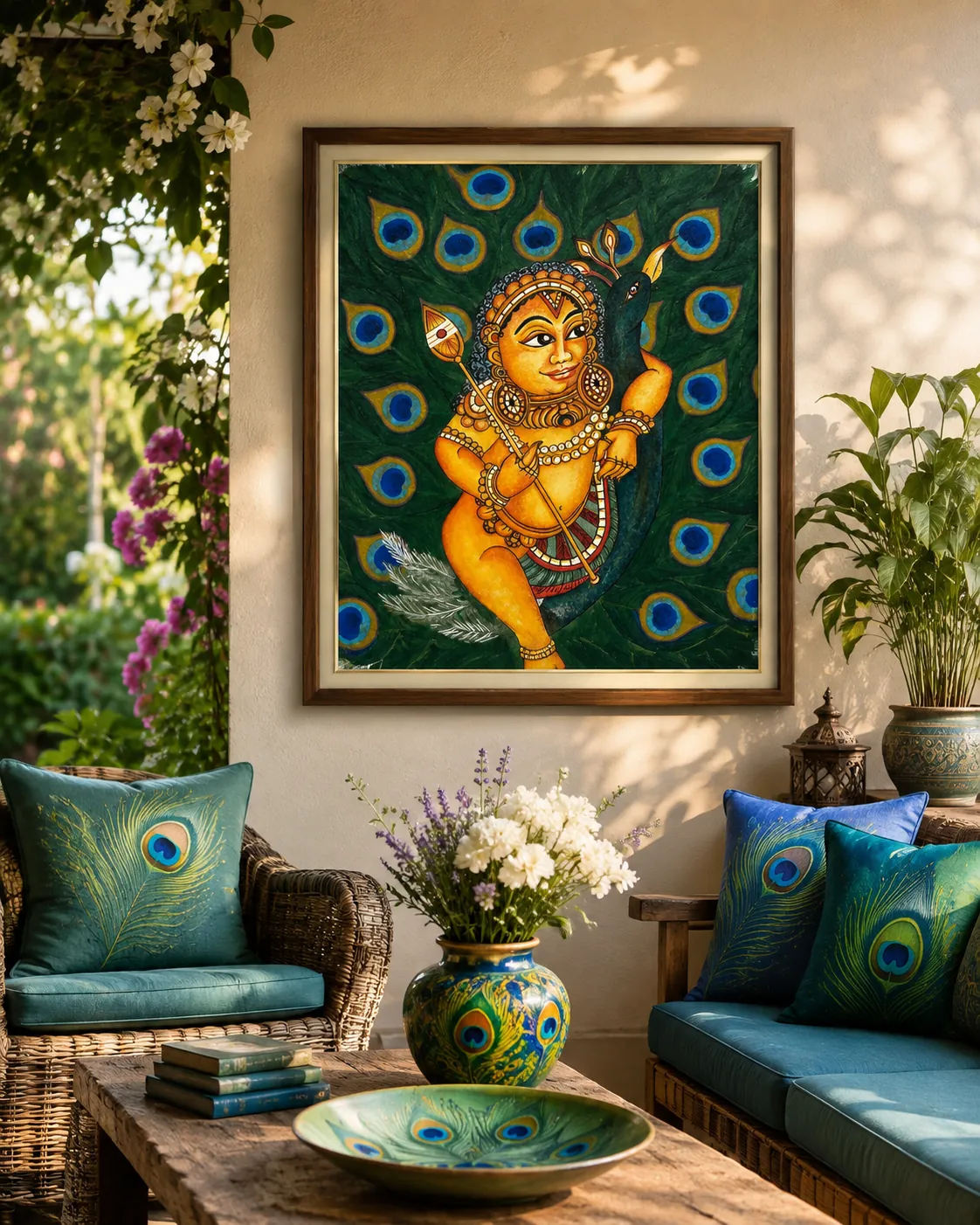 Skanda – Kerala Mural – Acrylic on Canvas