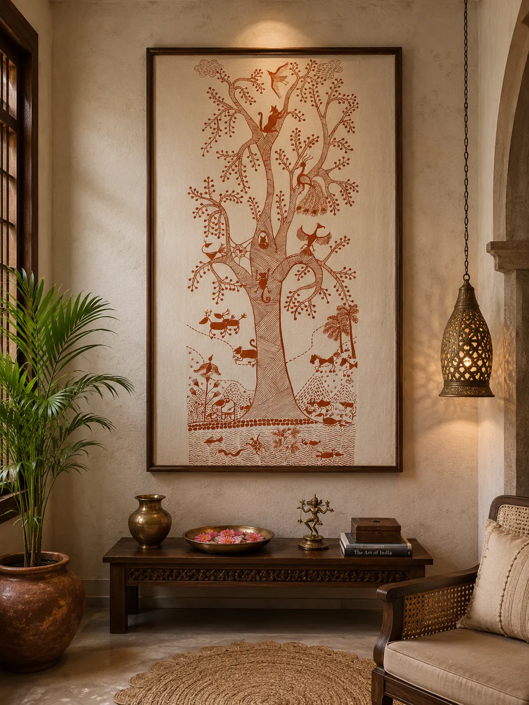 Kansari Prakriti – Warli – Acrylic on Canvas