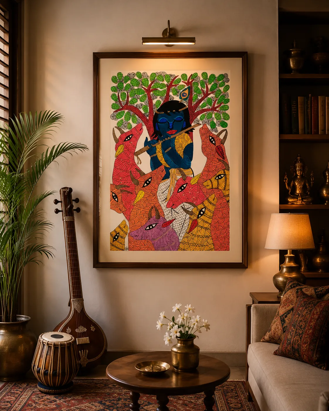 Venu Gopal – Gond – Acrylic and Pen on Recycled Paper