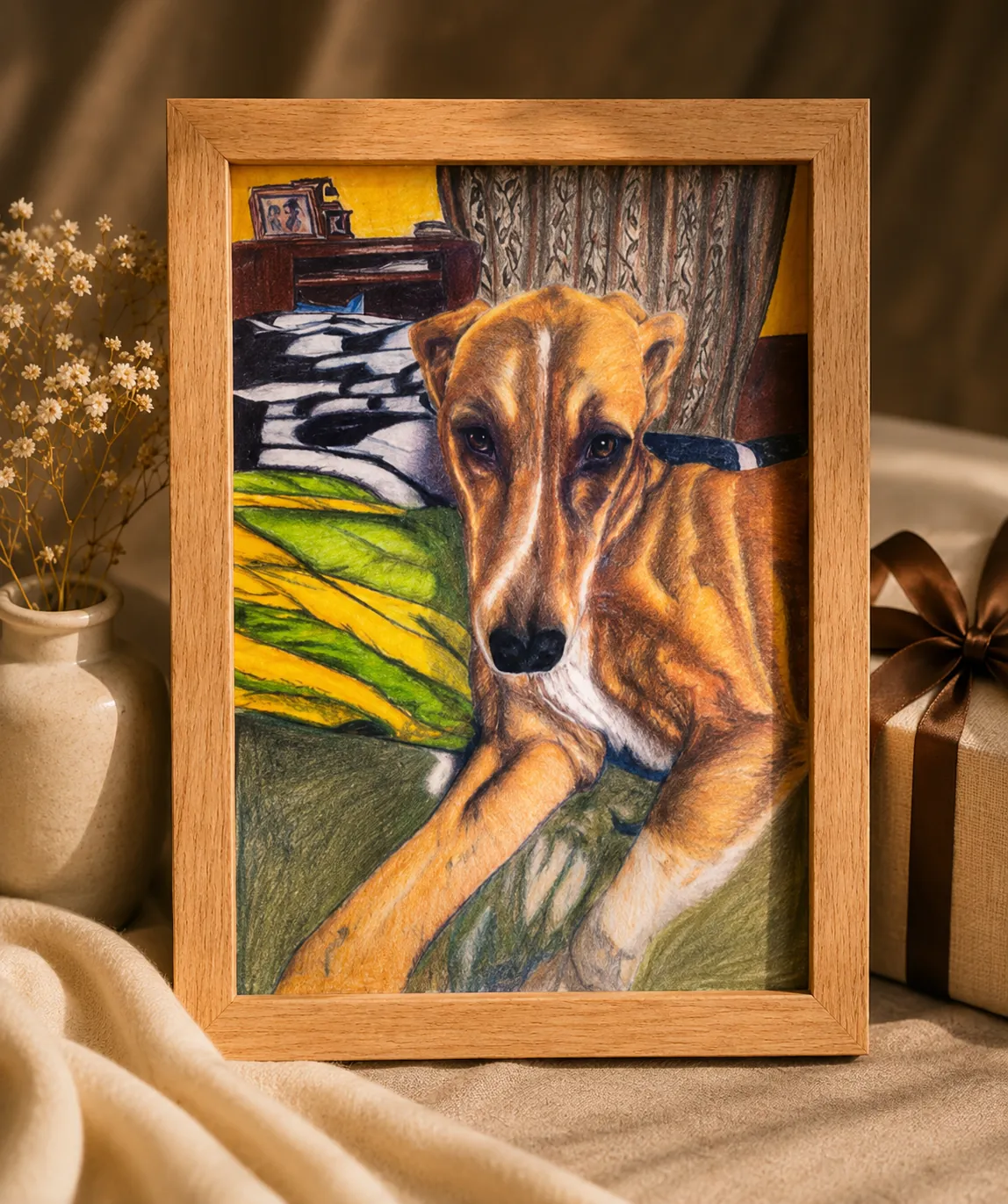 Mixed Media Classic Pet Portraits – Fine Art Realism – Coloured Pencil on Paper